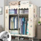 ZHENCHAO Stoffschränke für Schlafzimmer, Almirah für Kleidung, Canvas-Garderobenschrank, tragbarer Kleiderschrank, Kleideraufbewahrung mit Regalen und Kleiderstange, gelb