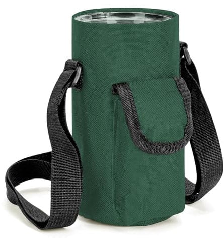 Linkidea Becherhalter, kompatibel mit Yeti Rambler Tumbler, Green Steel Beast, RTIC Tumbler, Oxford-Tuch, isolierte Kaffeetasse, Tragetasche, Flaschentasche mit Tasche, Armeegrün