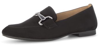 Gabor Damen Slipper, Frauen Slip On,Schlupfschuhe,schluepfschuhe,College Schuhe,Businessschuhe,Slip-ons,Slides,schwarz(Altsilber),38 EU / 5 UK