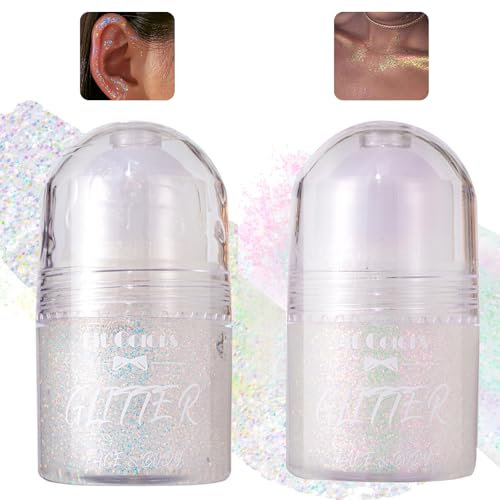 2 Pcs Festival Glitzer Gesicht Face Glitter Für Damen