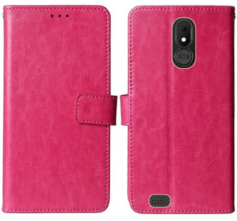 Cheshaoping Stand Custodia in PU Pelle Case Per BRONDI AMICO VERO 4G 5.7 Premium Portafoglio Guscio Protettiva Anti Urto e Graffi (Rosa)