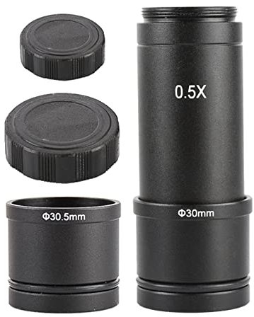 Adaptador de lente de montaje C 0.5X con revestimiento reflectante azul para microscopio estéreo trinocular binocular cámara de video trinocular