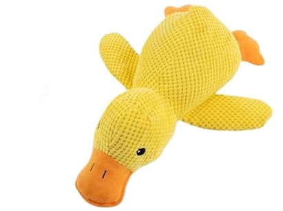 SWZEC Anti-Stress Ente - Kuscheltier für Hunde - Tierbedarf-Plus (Gelb)