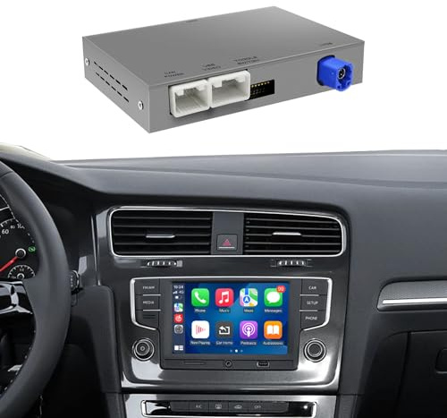 Drahtloses CarPlay und Android Auto Modul Fuer Volkswagen Skoda Octavia Golf 7 Polo Passat sowie Seat Leon GTI mit MIB/MIB2 System I Unterstuetzt Mirrorlink und OEM Fahrzeugfunktionen