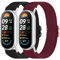 DHWGang 2 Piezas Correas de Nylon Compatibles con Xiaomi Band 10/9/8, Pulsera Tejida para Miband 8/9/10 Accesorios, Resistente al Agua, Transpirable, Ligero, Suave, Cómodo, Unisex Pulseras Deportivas