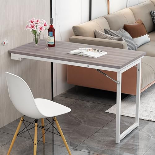 yurstcggh Platzsparender Wand Klapptisch, Laptoptisch, Schwebender Schreibtisch Für Die Wand,Wandtisch Klappbar Küche, und kann als Esstisch, Schreibtisch verwendet Werden 100×50×75cm