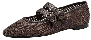 Tamaris Damen Ballerinas Textil, braun, 39 EU