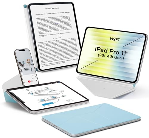 MOFT Dynamic Folio Hülle für iPad Pro 11 (4./3./2. Gen, 2022/2021/2020) | 20+ Blickwinkel | Ultra-dünn | Schlank | Nahtlos Snap-on | Magnetständer | Tragbar | Zweifarbig | Auto Wake/Sleep