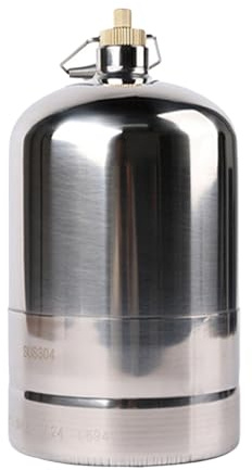 Tdoutop Camping Gas Tank, Gas, Empty, Refillable, Stainless Steel, Copper Gas Tank, Cylinder, Camping Gas for Picnics