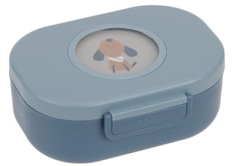 LÄSSIG Style & Snack Lunchbox Pattern Party Blue/Green blaugrau