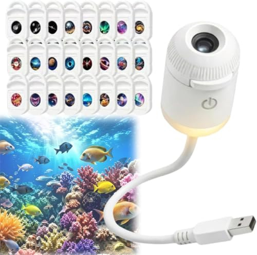 Proiettore HD Smart Dynamic 5D olografico per luce notturna, proiettore Star HD Plug and Play, proiettore Galaxy Star regolabile, proiettori USB Galaxy e Luna a 360° per camera da letto, soffitto