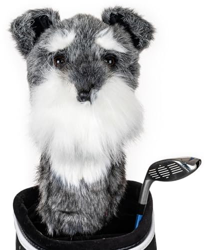 Daphnes – Abdeckungen für Golfschläger, Design Hund, Unisex – Erwachsene, SCH, Grau/Grau