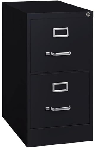 Lorell LLR42291 2-Drawer Vertical File, 15 x 22 x 28, Black