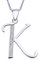 VIKI LYNN Initial Anhänger K 925 Sterling Silber Buchstabe Halskette mit Zirkonia Personalisierte Geschenke für Frauen Damen Mädchen