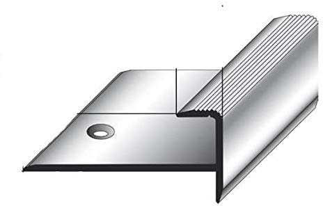 2 Meter (2 x 1 m) Einschubprofil, mit Nase für Laminat / Parkett, 10,3 mm Einfasshöhe, Alu eloxiert, gebohrt
