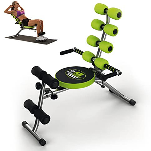 Bauchtrainer Ausrüstung für das Ganzkörpertraining, Gymform Ab Celerate, geeignet für alle Altersgruppen bis 120 kg, 6 Übungen trainieren Ihren gesamten Rumpf + Herz-Kreislauf-Training,