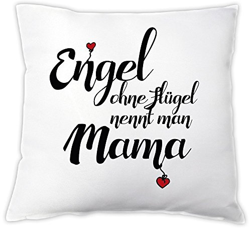 4youDesign Deko-Kissen -Engel ohne Flügel nennt Man Mama- Zierkissen als Geschenkidee zum Muttertag I Geschenk zum Geburtstag & zu Weihnachten für Mama