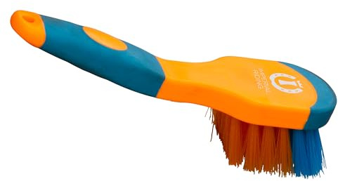 Imperial Riding Hufbürste IRH Grip, robuste Hufbürste mit effektiven Borsten, Bürste mit ergonomischem Griff für gründliche Hufreinigung, Neon Orange