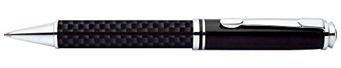 Online 34333 Schreibgeräte Drehkugelschreiber Black Style, ausgewogenem Design mit Metallapplikationen, mit Großraummine Strichstärke M (mittel) Schreibfarbe Schwarz, 1 Stück (1er Pack)