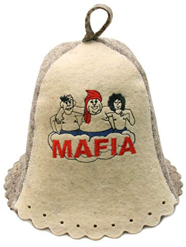 PetriStor Saunahut Bestickt Mafia für Mann Naturfilz Made in Russia