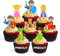 Knights & Dragons Ritter Drachen Prinzessin Edible Cupcake Toppers - Stand Up Wafer Cake Decorations (Packung mit 24)