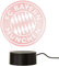 FC Bayern München LED Lampe Logo Nachtlicht, Leuchte FCB - Plus gratis 1 x FCB Autogrammkarte unserer Wahl
