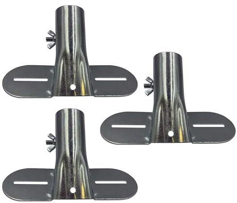 Heavy Duty Metal Broom Brush Handle Bracket with Adjustable Brace Diameter to Support Fixed Push Broom Handles (3)