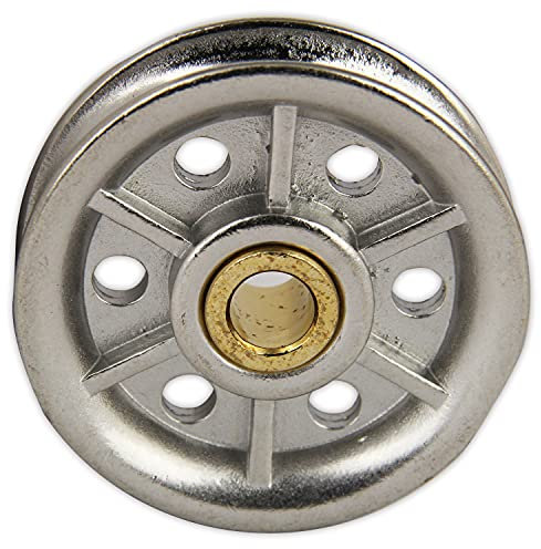 1 Stück Seilrolle 75mm Drahtseil Rolle Stahlseil Blockseilrolle aus Edelstahl A4 Umlenkrolle für Seile bis 12mm