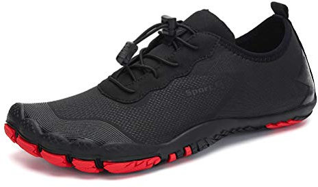 Dannto Homme Chaussures de Fitness Trail Running Femme Chaussures Minimalistes Chaussons Aquatiques Outdoor & Indoor Chaussures de Sport(Le Noir,39)