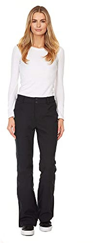 Arctic Quest Damen Schnee-Skihose, wasserabweisend, Softshell-Isolierung, für Snowboarden, Wandern, Winter, Outdoorhose, Pure Black, X-Large