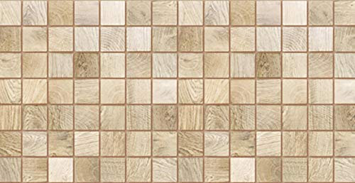 Panneaux muraux 3D effet bois - Revêtement décoratif en plastique PVC moderne (bois blanchi)