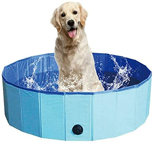 Aliuciku Piscina Perros Y Gatos Bañera Plegable, Piscina Infantil,Antideslizante Y Resistente Al Desgaste Adecuado para Interior Exterior (M)
