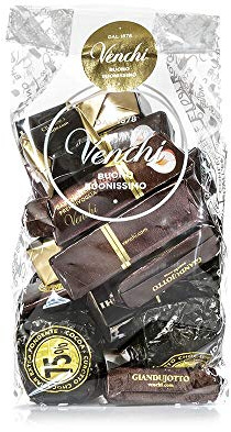 Venchi Sacchetto Cioccolatini Fondenti Assortiti, 300g - Cioccolato Extra Fondente - Senza Glutine