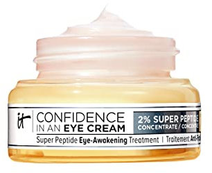 IT Cosmetics, Crema para el Contorno de Ojos Antiedad, Corrige el Color e Ilumina, Combate las Líneas de Expresión, Fórmula con Colágeno y Ácido Hialurónico, Confidence In an Eye Cream, 15 ml