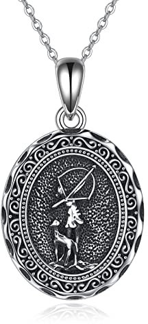 AXELUNA Griechische Göttin Halskette Sterling Silber Artemis Göttin der Jagd Mythologie Schmuck für Frauen Geschenke