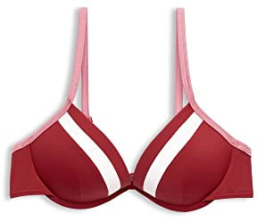 ESPRIT Damen Tayrona Beach Rcs Pad.plunge Bikini, Dark Red, 70A EU