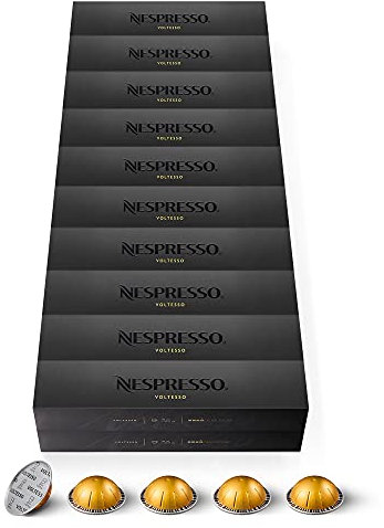 Nespresso Vertuo – 200 Capsules de Café Voltesso – Intensité 4 – Pour Espresso 40 ml – (20 étuis de 10)