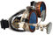 Funky Steampunk Brille Foto Prop Farbige Linsen Punk Eyewear Kostüm Gothic Mode Unisex Brille für Cosplay Kostüm Halloween, Blau