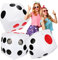 PHOGARY 3 PZ 12.6 Jumbo Dadi Gonfiabili, Bianco Grandi Dadi Gigante Gonfiabile Dadi di Plastica Grandi Dadi Set per Outdoor Indoor Ludo Gioco, Ampio Gioco, Piscina Favore di Partito Forniture