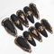 Sun&Beam Nails Handmade Long Almond Stiletto Black False Nail Tips with Cute 3D Gold Popular Charm Design Press On Nails 10 Pcs (#021 L)