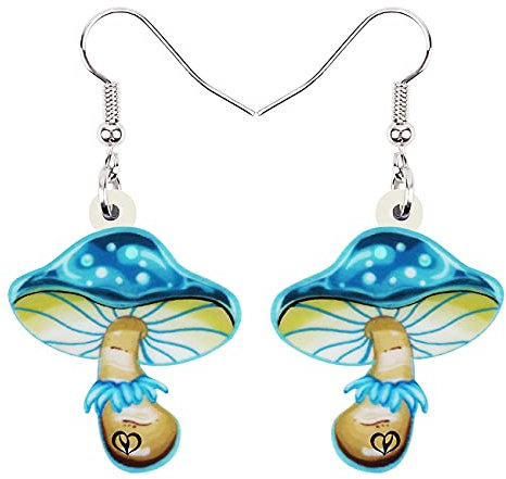 LONYOO Acryl Anime Pilz Ohrringe Dangle Natur Design Schmuck Pilz Geschenke für Frauen Mädchen Charms (Wathet)