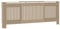 vidaXL Adjustable MDF Radiator Cover - Modern Slatted Design, Durable and Sturdy 205cm Brown Radiator Shelf
