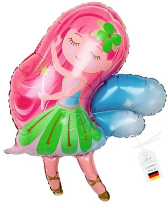 LITTLE BIRTHDAY | XL Feen Folienballon | magische Fee Luftballon | Helium Gas Balloon Ballon | Geburtstag | Kindergeburtstag | 60x70 cm