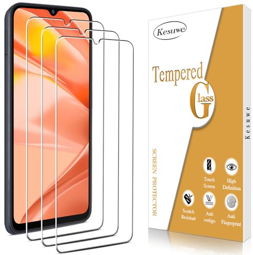 Kesuwe [3 Piezas] Protector Pantalla para Xiaomi Redmi 12C, 10C, Dureza 9H Cristal Templado, Antiarañazos, Antihuellas, Fácil de Instalar, Sin Burbujas