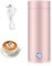 mizikuu Bollitore Elettrico Portatile, Bollitore da Viaggio 400 ml 3 in 1 Acciaio Inox Tazza Riscaldante Tazza Elettrica da Viaggio Piccolo per La Preparazione di tè Caffè Latte, Rosa