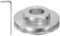 sourcing map Einzelrillen-Riemenscheibe 19mm feste Bohrung 60mm Außendurchmesser Aluminiumlegierung mit Sechskantschlüssel für Bohrmaschine 6mm PU-Rundriemen