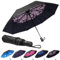 Aolso Paraguas Plegable Automático,Paraguas Plegable Antiviento para Hombre y Mujer Apertura y Cierre Automático,Paraguas Invertido, Resistente al Viento Paraguas para Adultos,Niños-Flores de cerezo