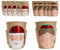 Christmas Cups - Pack of 20 with Santa Claus and Elf Paper Kraft Eco Cup Xmas Set with Attachable Details - Do It Yourself Christmas Party Tableware Decoration
