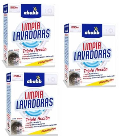 ELECTROTODO - Pack Triple Acción para Lavadoras | Limpia, Elimina y Protege tu Lavadora | 3 unidades de 250 ml