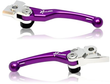 SEPTAR Kompatibel mit/Ersatz für Brems- / Kupplungshebel verstellbar KTM sx sxf exc xc von 2014 bis 2024 (violett)